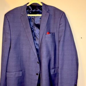 Ralph Lauren sport coat size 56L Blue plaid